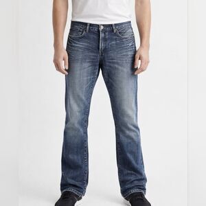 Helix Men’s Acid Wash Slim Bootcut Jeans Size 38x30